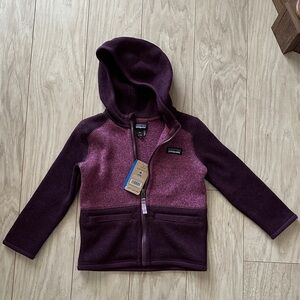 NWT Patagonia Baby Better Sweater Zip in Deep Plum 2T